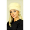 White mink fur hat classic